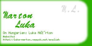 marton luka business card